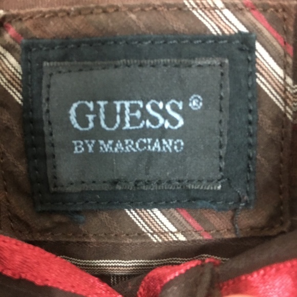 Guess Long Sleeve Brown Men's Shirt Size Large - Picture 3 of 5